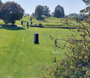 Die Principa im Römerkastell Abusina.