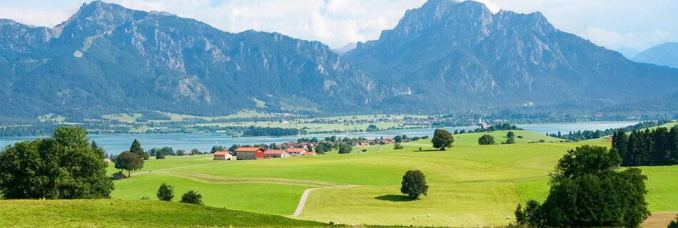 Das Allgäu in Bayern und Baden-Württemberg.