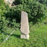 Steinskulptur am Weltenburger Kloster.